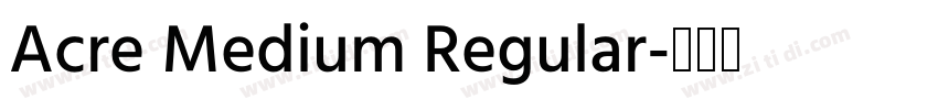 Acre Medium Regular字体转换